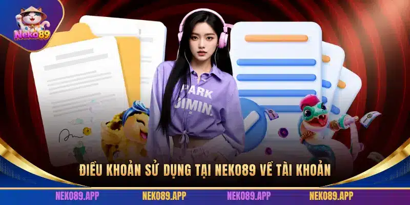 ĐIỀU KHOẢN SỬ DỤNG TẠI NEKO89 VỀ TÀI KHOẢN