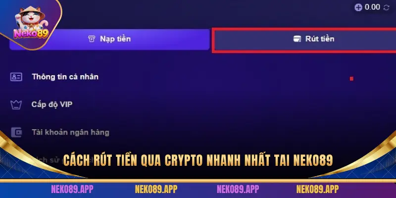 Các bước rút tiền nhanh chóng