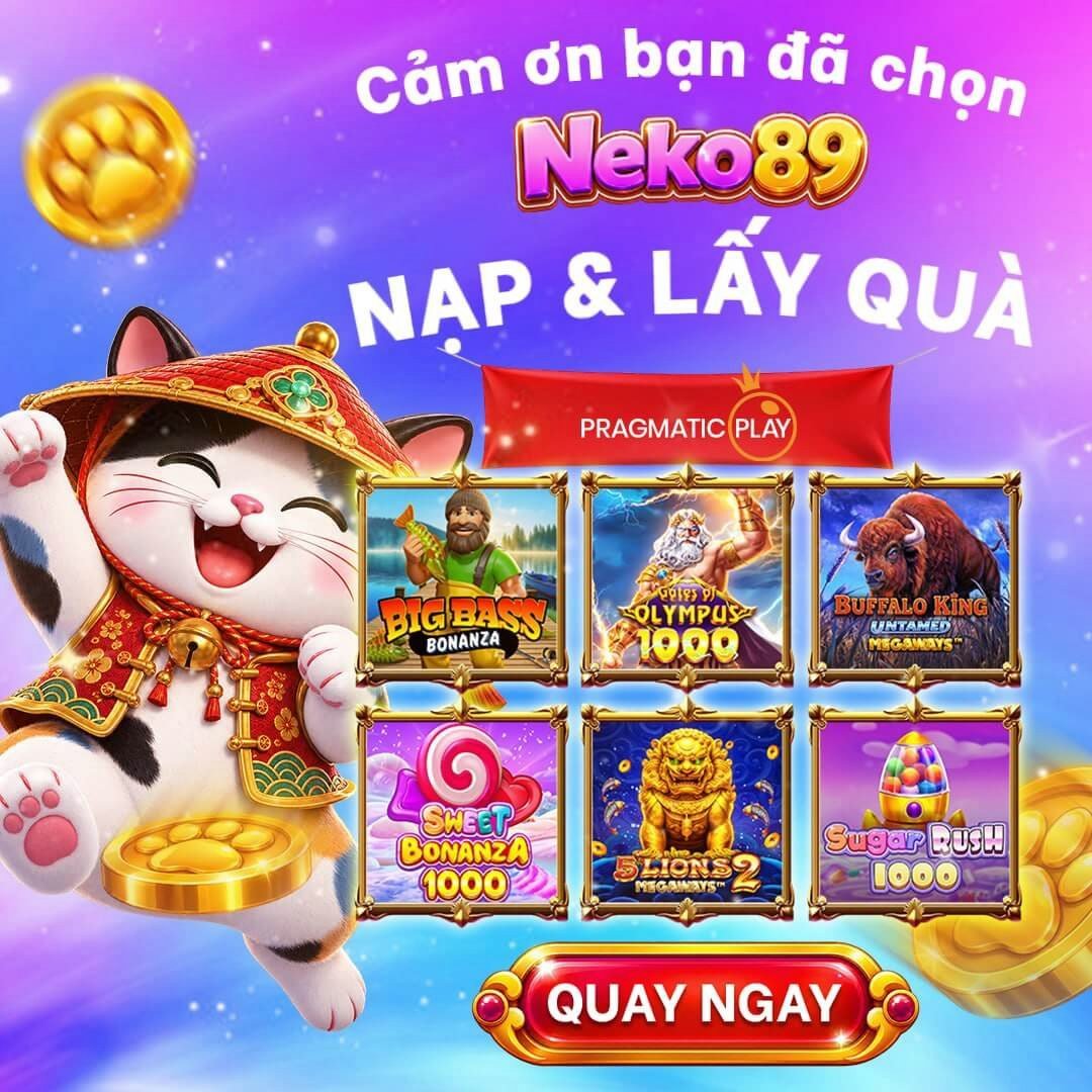 Nạp tiền và nhận quà từ nhà phát hành Pragmatic Play. - neko89.app